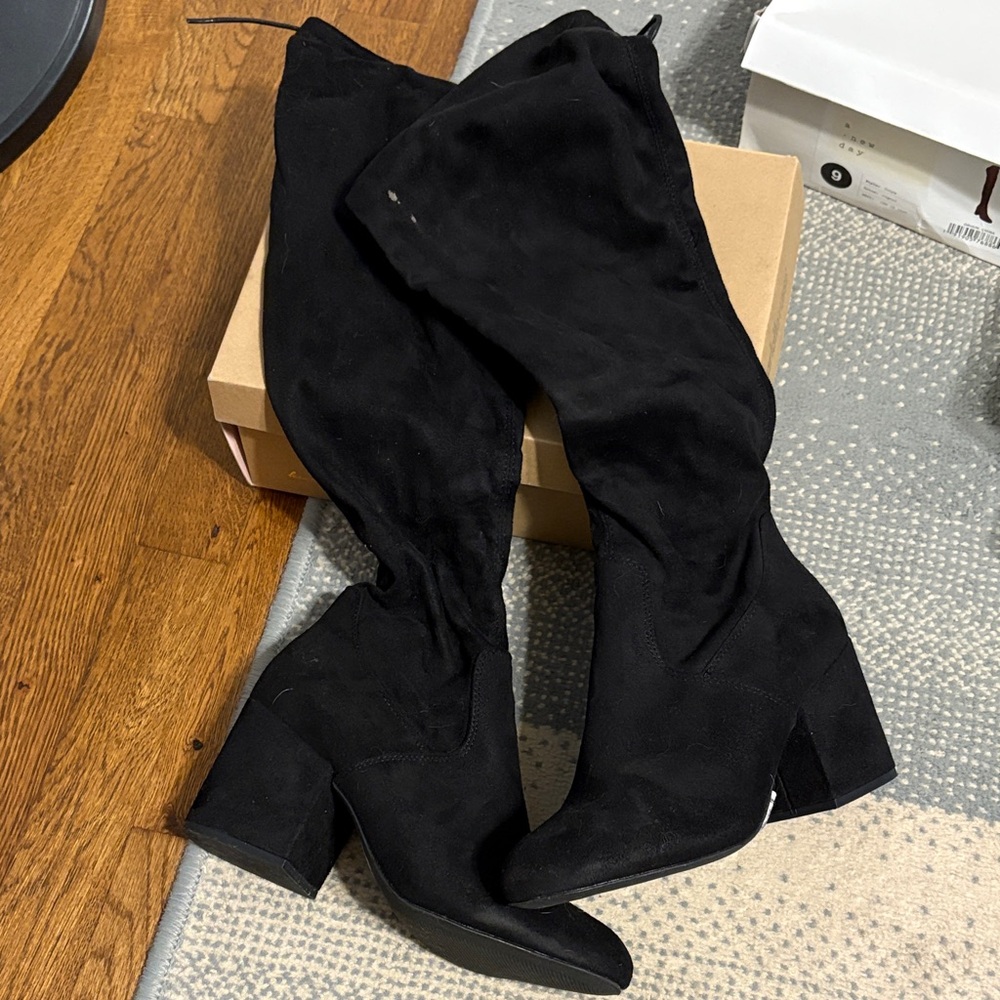 Charlotte Russe Black Over the Knee Boots